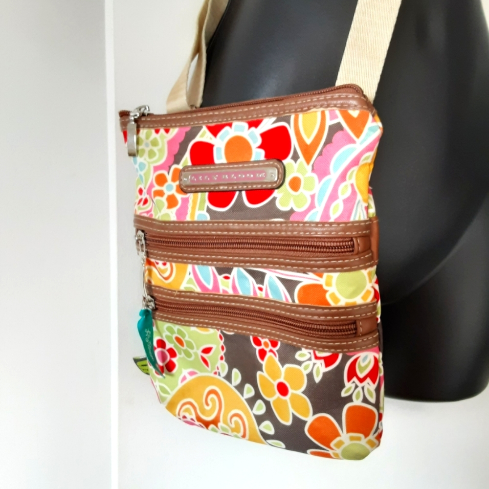 Lily Bloom Multicolor Floral Crossbody Bag
